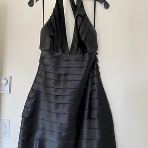 BCBG black halter Malin dress